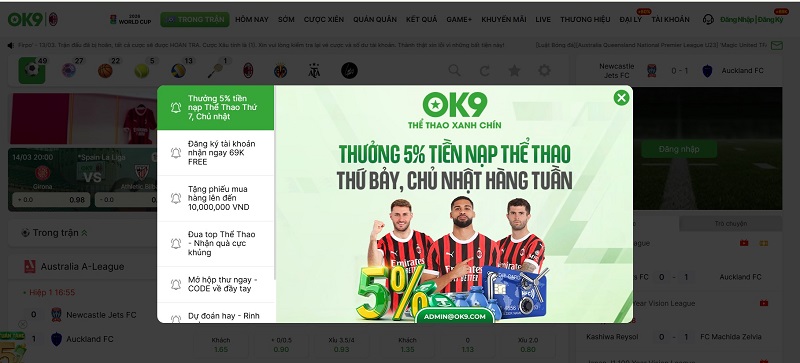 Nhà cái OK9 uy tín không